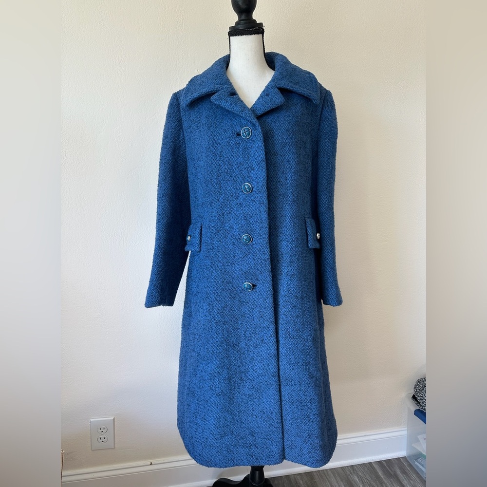 Elegant Blue Women's Pea Coat